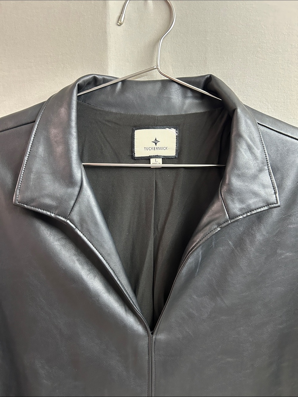Tuckernuck Faux Leather Clifton Dress szL - Picture 3 of 8